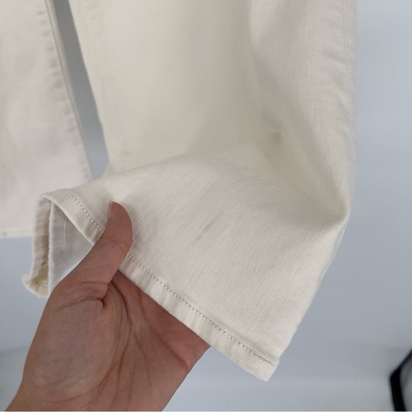 Mother The Twister Skimp Wide Leg Classic Denim Jeans in Cream Puff 28 NWT - Picture 3 of 12